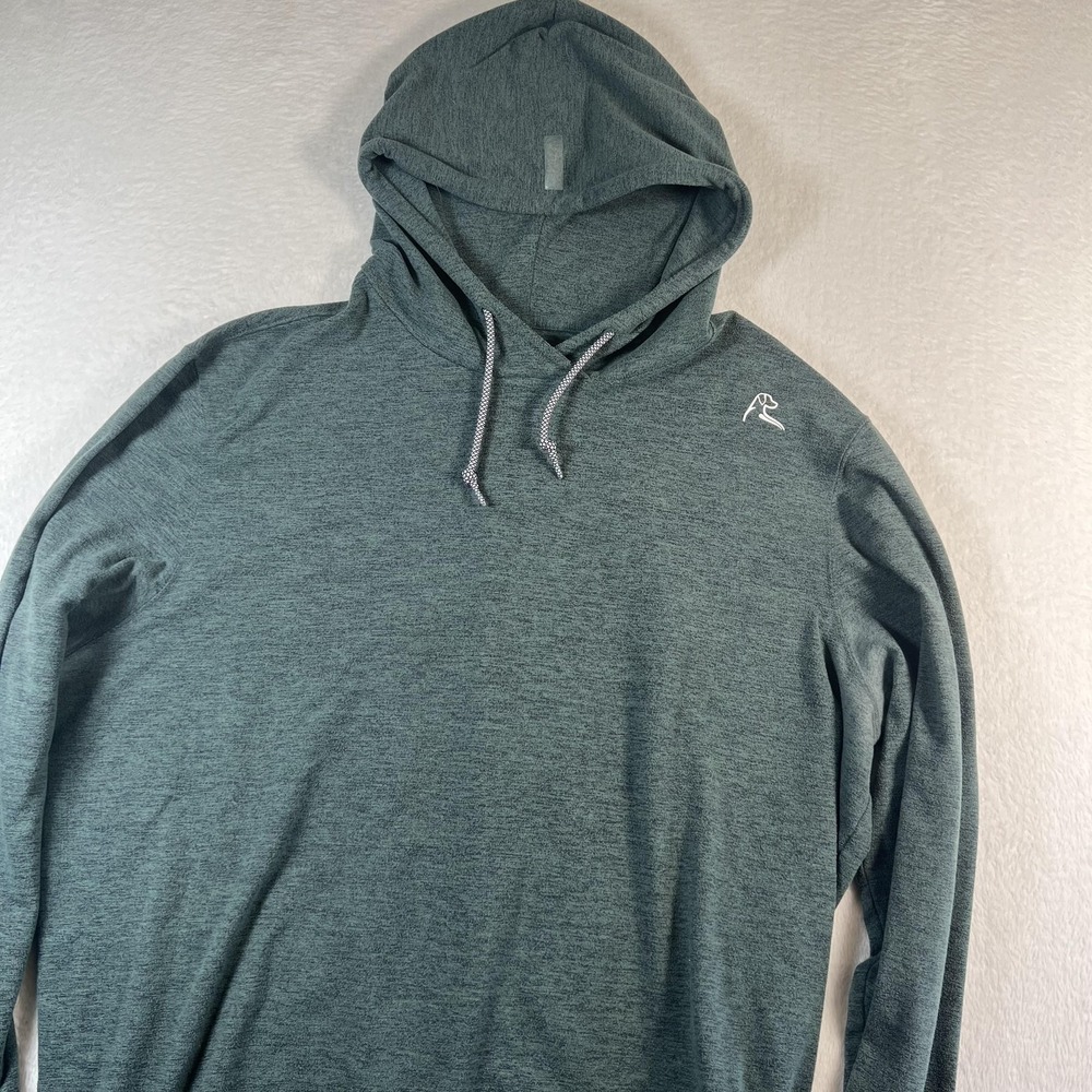 Rhoback Hoodie Mens XL Green Lightweight Performance Long Sleeve Pullover Logo